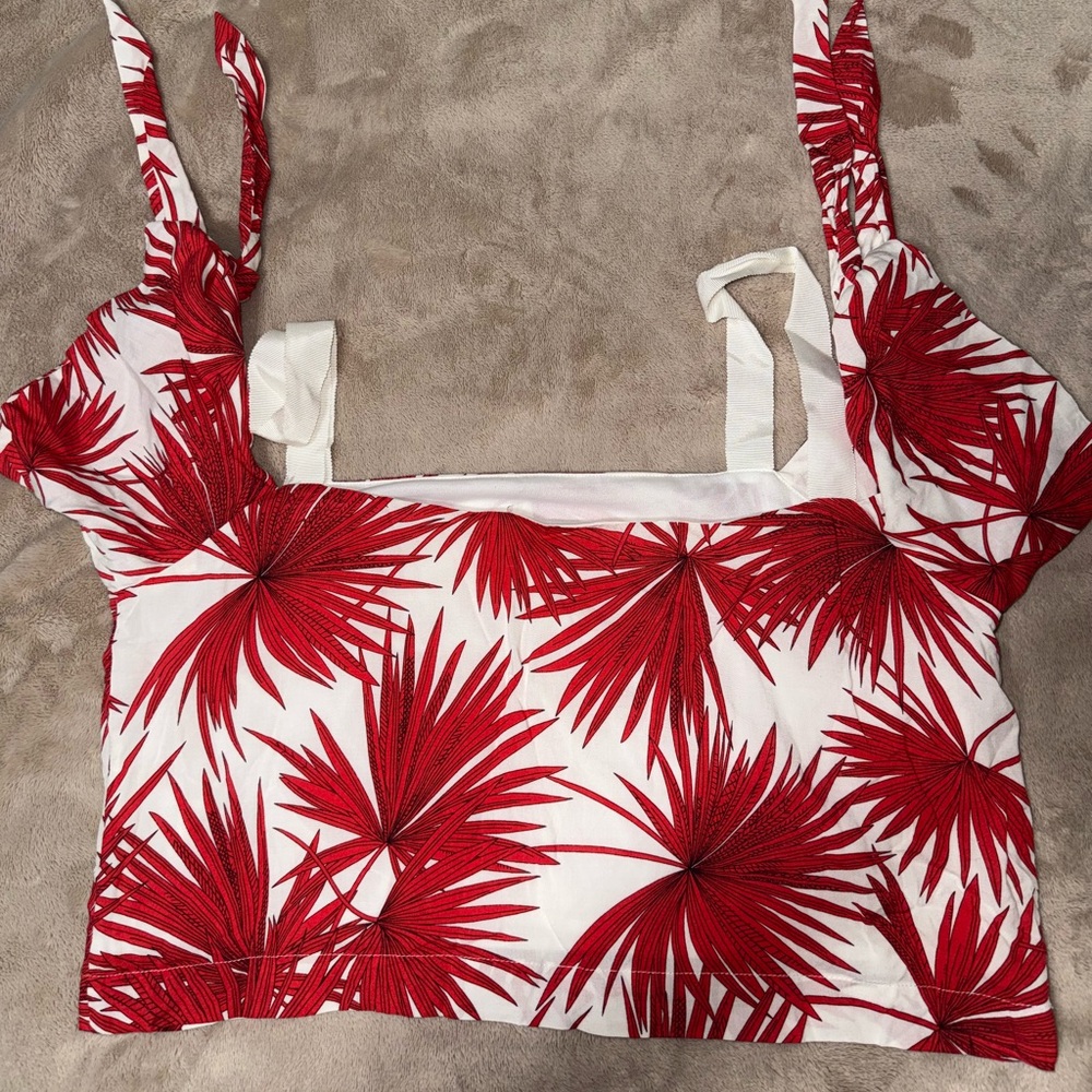 Bishop + Young Palm Print Crop Top